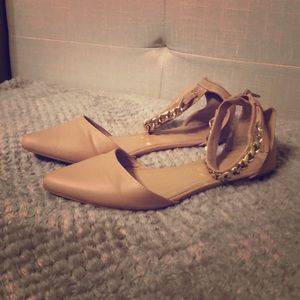 Ankle strapped flats